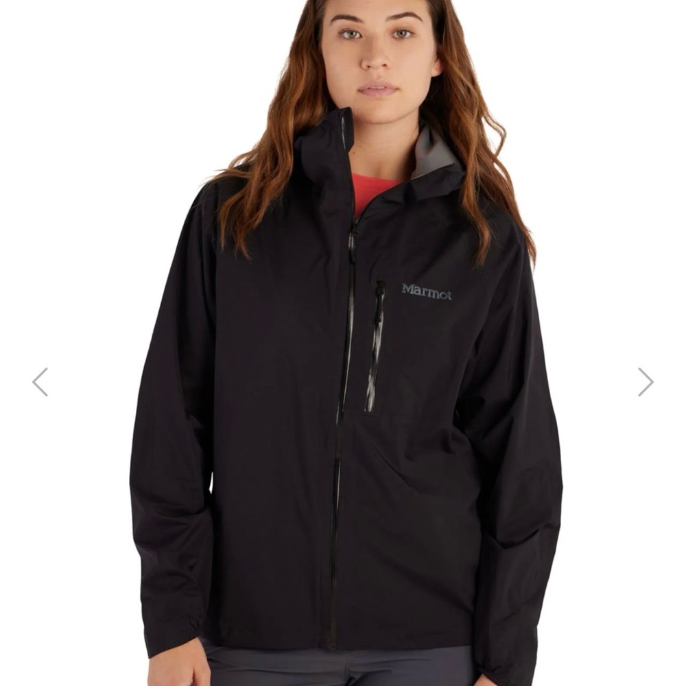 New Marmot Woman Superalloy Bio Rain Jacket Black Large Superalloy M15388-001